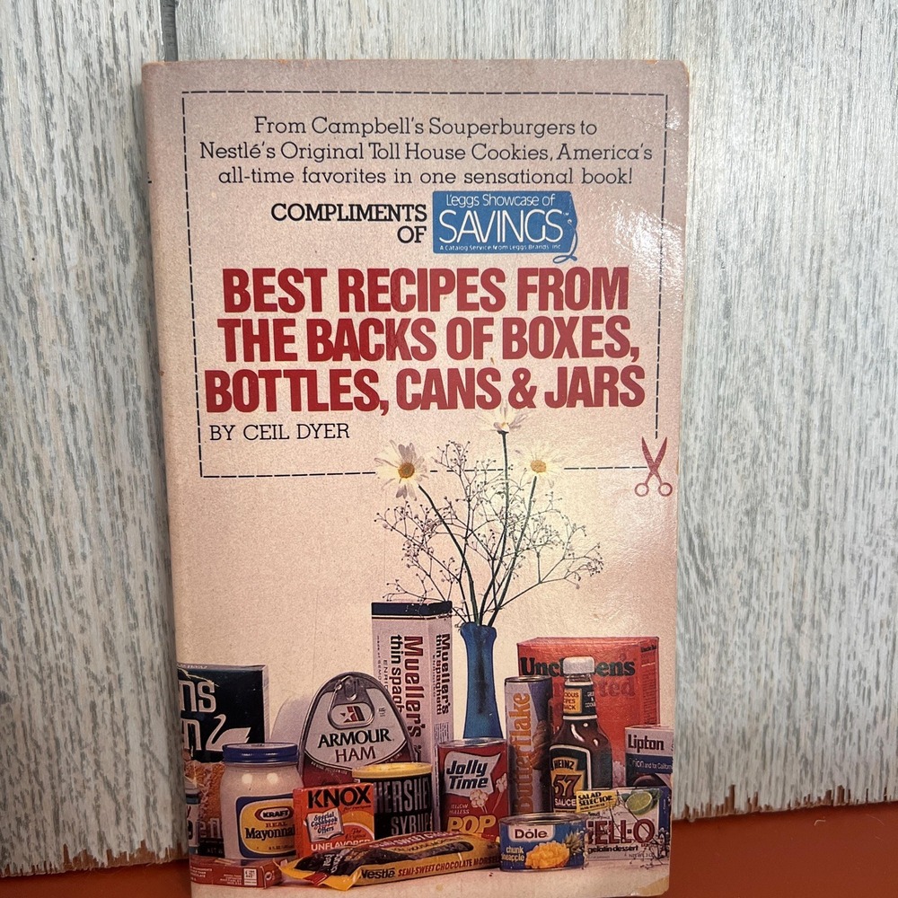 Best Recipes from the Backs of Boxes, Bottles, Cans and Jars by Ceil Dyer Vtg PB